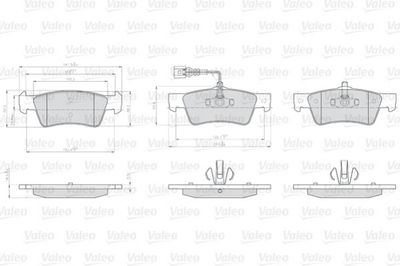 Brake Pad Set, disc brake VALEO 873367