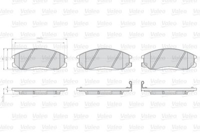 Brake Pad Set, disc brake VALEO 873569