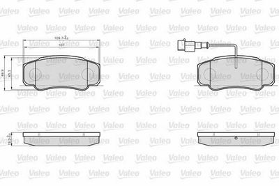 Brake Pad Set, disc brake VALEO 873921