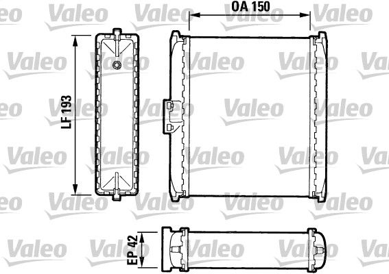 VALEO 883737 Heat Exchanger, interior heating