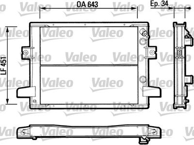 Radiator, engine cooling VALEO 883787