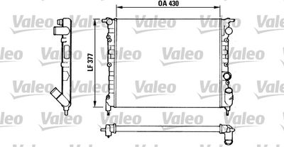 Radiator, engine cooling VALEO 883875