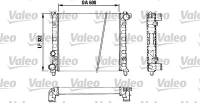 Radiator, engine cooling VALEO 883958