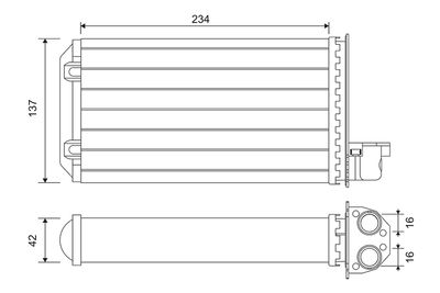 Heat Exchanger, interior heating VALEO 883965