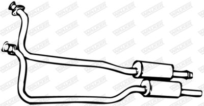 Front Muffler WALKER 01704