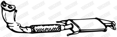 Front Muffler WALKER 07391