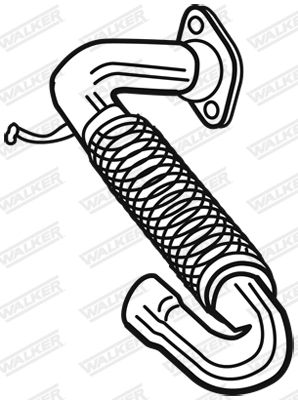 Corrugated Pipe, exhaust system WALKER 07562