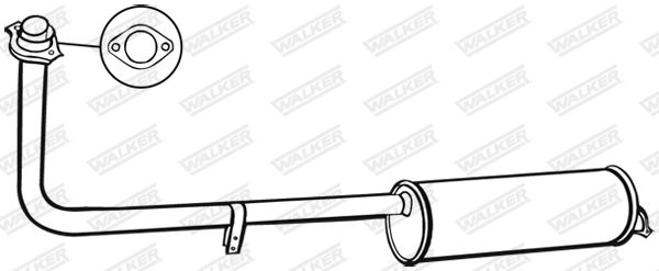 WALKER 08134 Centre Muffler