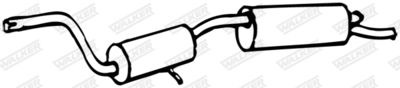Rear Muffler WALKER 09068