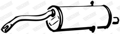 Rear Muffler WALKER 09096