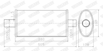Centre Muffler, universal WALKER 09739