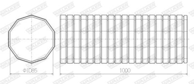 Corrugated Pipe, exhaust system WALKER 09833