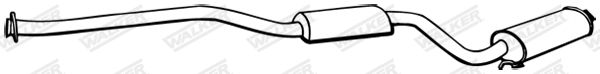 WALKER 13051 Centre Muffler