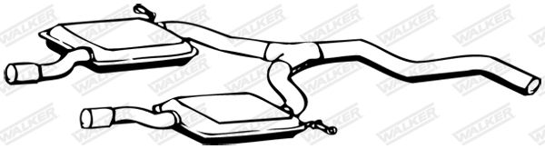 WALKER 13078 Centre Muffler