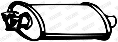 Front Muffler WALKER 13358