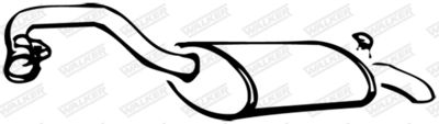 Rear Muffler WALKER 13675