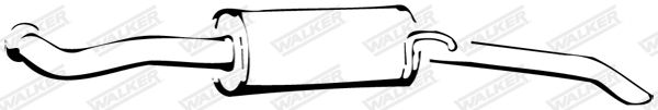 WALKER 13697 Rear Muffler