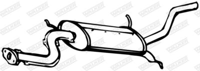 Rear Muffler WALKER 14075