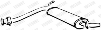 Front Muffler WALKER 14252