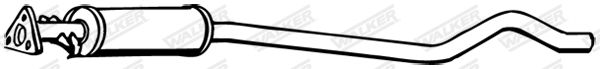 WALKER 14743 Centre Muffler