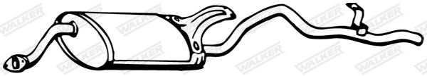 WALKER 14843 Rear Muffler