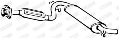 Front Muffler WALKER 14876