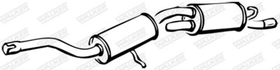 Rear Muffler WALKER 14969