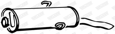 Rear Muffler WALKER 15491