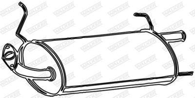Rear Muffler WALKER 16590