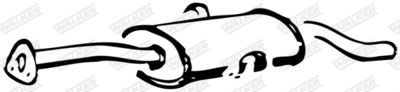 Rear Muffler WALKER 16854