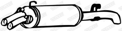 Rear Muffler WALKER 17321