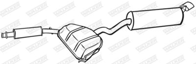 Rear Muffler WALKER 17856