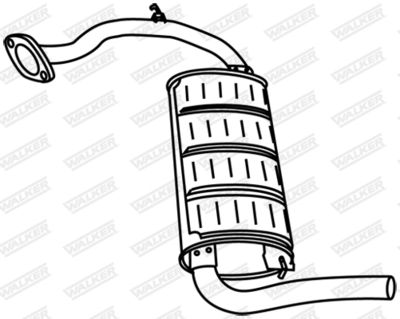 Rear Muffler WALKER 18743
