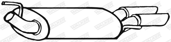 WALKER 19108 Rear Muffler