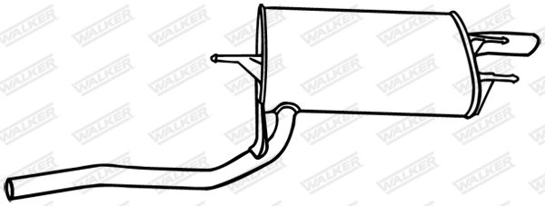 WALKER 19207 Rear Muffler