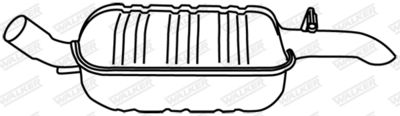 Rear Muffler WALKER 19394
