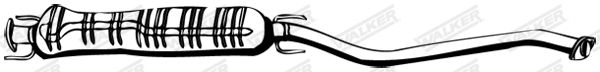 WALKER 21003 Centre Muffler