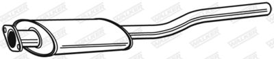 Front Muffler WALKER 21034