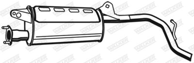 Rear Muffler WALKER 21106