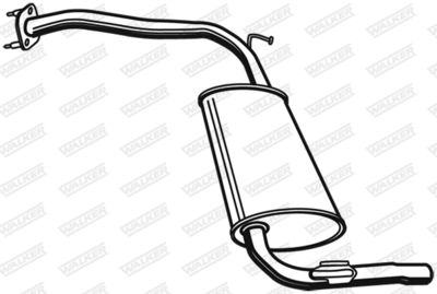 Rear Muffler WALKER 21126