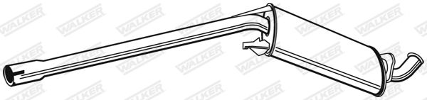 WALKER 21208 Centre Muffler