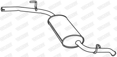 Rear Muffler WALKER 21628