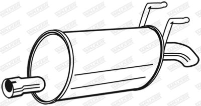 Rear Muffler WALKER 22528