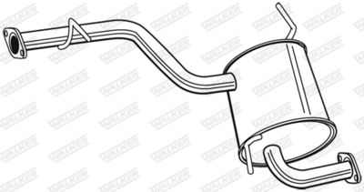 Rear Muffler WALKER 22828