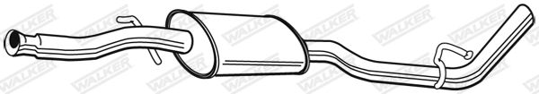 WALKER 22839 Centre Muffler