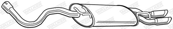 WALKER 22909 Rear Muffler