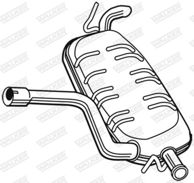 Rear Muffler WALKER 23063