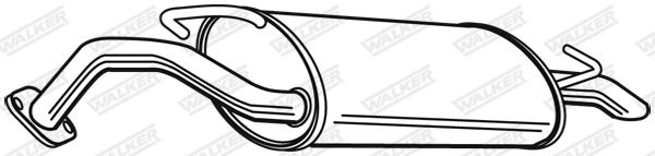 WALKER 23156 Rear Muffler