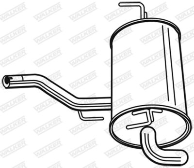Rear Muffler WALKER 23792