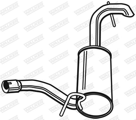 WALKER 23888 Rear Muffler